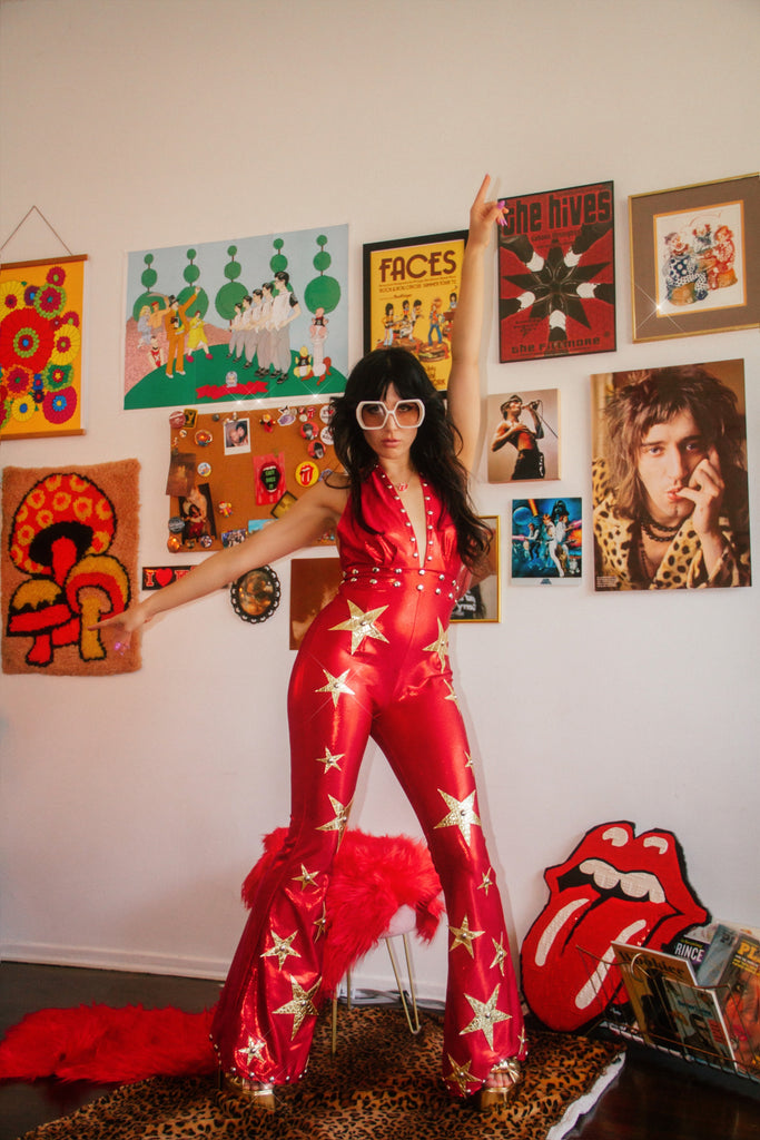 The Queen Bitch Jumpsuit (Glitter Spandex) – Groovy Daze